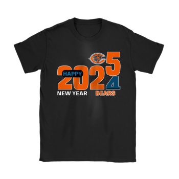 Chicago Bears Blazing New Year NFL Gift For Fan Hello 2025 Unisex T-Shirt Cotton Tee TAT22438
