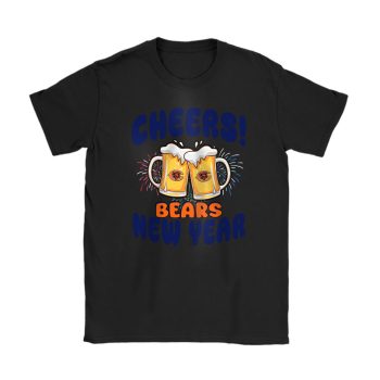 Chicago Bears Happy New Year NFL Gift For Fan Cheers 2025 Unisex T-Shirt Cotton Tee TAT22437