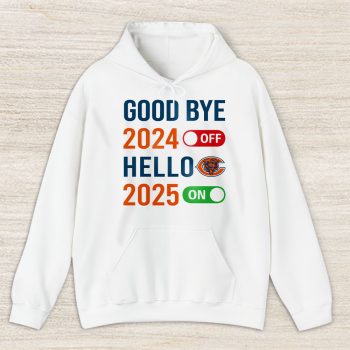 Chicago Bears Happy New Year NFL Gift For Fan Goodbye 2024 Hello 2025 Unisex Hoodie TAH22440