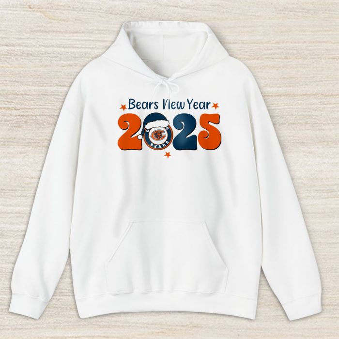 Chicago Bears Happy New Year NFL Gift For Fan Hello 2025 Unisex Hoodie TAH22443