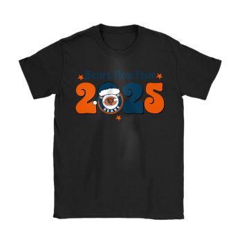 Chicago Bears Happy New Year NFL Gift For Fan Hello 2025 Unisex T-Shirt Cotton Tee TAT22443