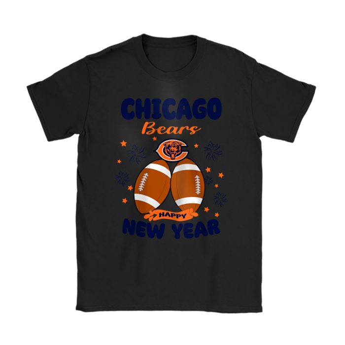 Chicago Bears Happy New Year NFL Gift For Fan Unisex T-Shirt Cotton Tee TAT22444