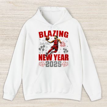 Chicago Bulls Blazing Into The New Year NBA Gift For Fan Hello 2025 Unisex Hoodie TAH22455
