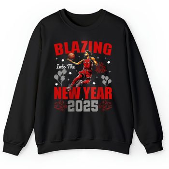 Chicago Bulls Blazing Into The New Year NBA Gift For Fan Hello 2025 Unisex Sweatshirt TAS22455