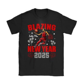 Chicago Bulls Blazing Into The New Year NBA Gift For Fan Hello 2025 Unisex T-Shirt Cotton Tee TAT22455