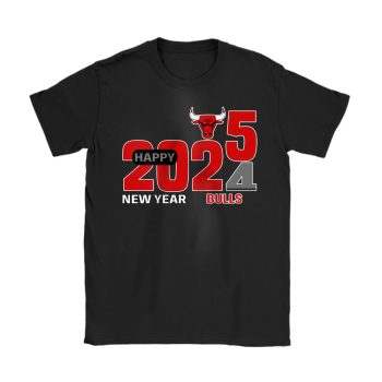 Chicago Bulls Happy New Year NBA Gift For Fan Hello 2025 Unisex T-Shirt Cotton Tee TAT22451