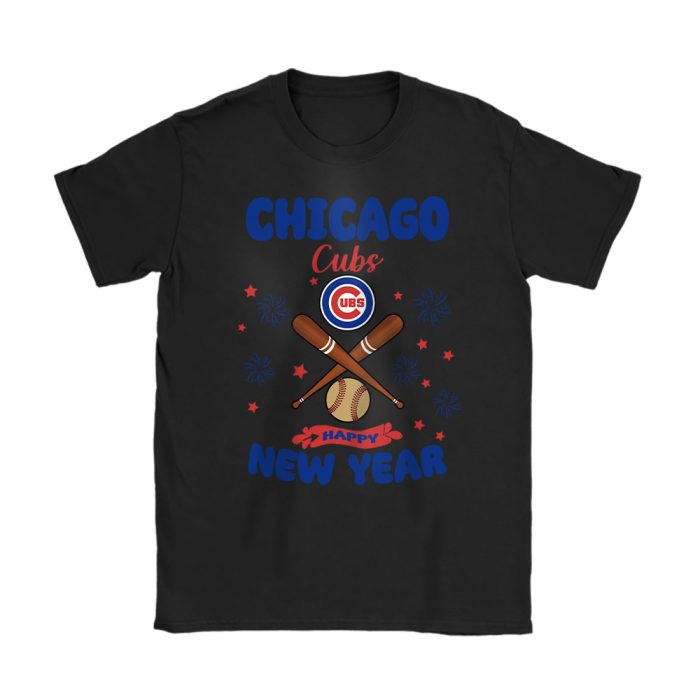 Chicago Cubs Happy New Year MLB Gift For Fan Unisex T-Shirt Cotton Tee TAT22434
