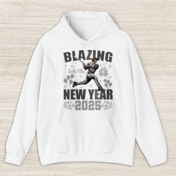 Chicago White Sox Blazing Into The New Year MLB Gift For Fan Hello 2025 Unisex Hoodie TAH22430