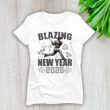 Chicago White Sox Blazing Into The New Year MLB Gift For Fan Hello 2025 Unisex Sweatshirt TAS22430