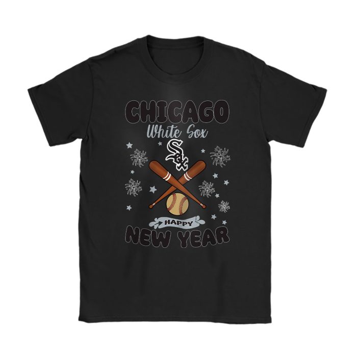 Chicago White Sox Happy New Year MLB Gift For Fan Unisex T-Shirt Cotton Tee TAT22428