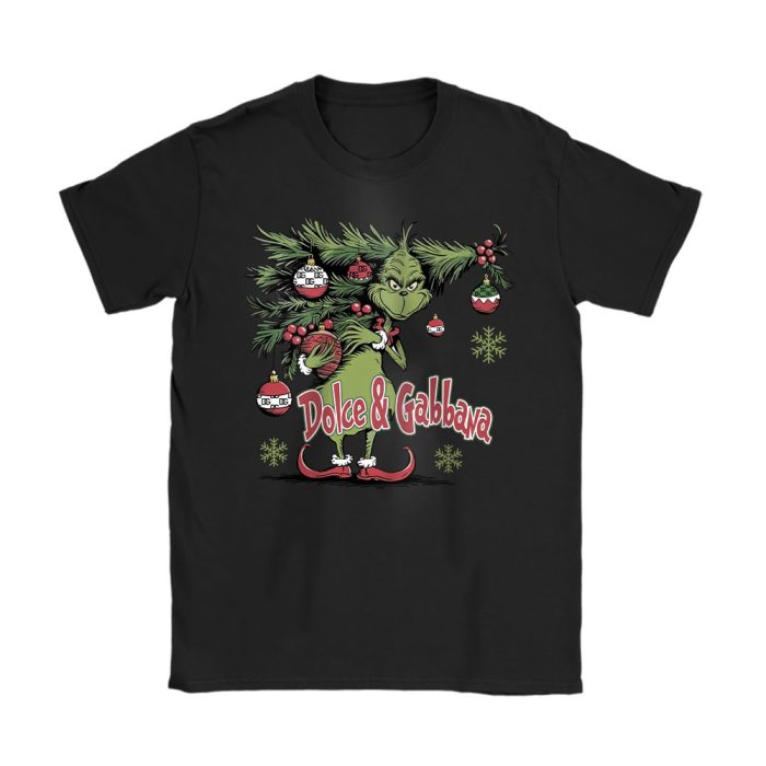 Christmas Grinch Shirt Grinchmas Vibes Dolce & Gabbana Unisex T-Shirt Cotton Tee TAT22004