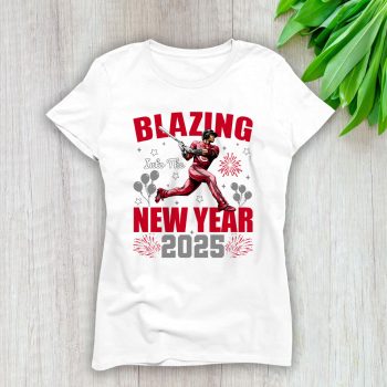 Cincinnati Reds Blazing Into The New Year MLB Gift For Fan Hello 2025 Unisex Sweatshirt TAS22475