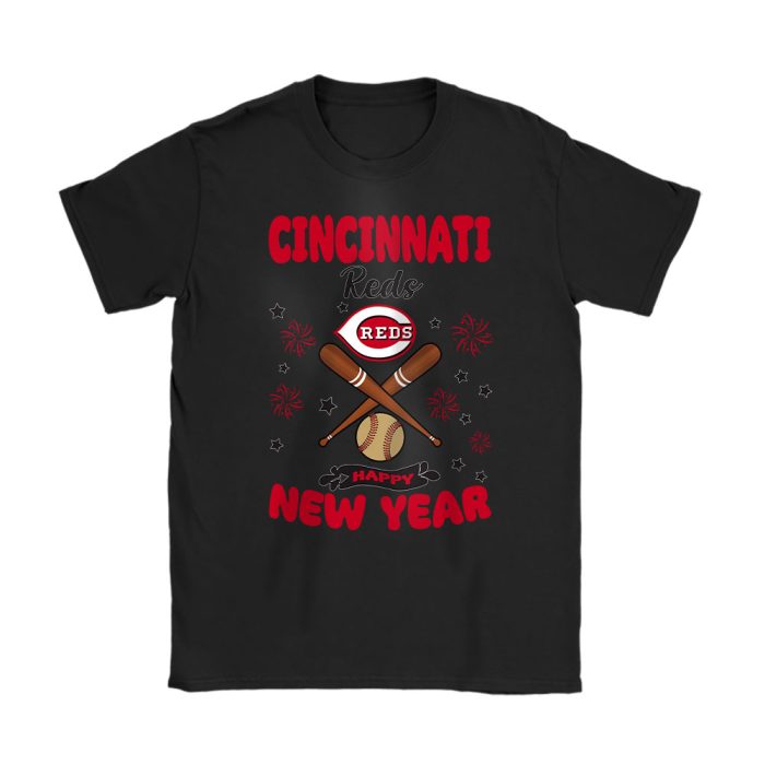 Cincinnati Reds Happy New Year MLB Gift For Fan Unisex T-Shirt Cotton Tee TAT22473