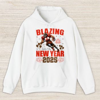 Cleveland Browns Blazing New Year NFL Gift For Fan Hello 2025 Unisex Hoodie TAH22489