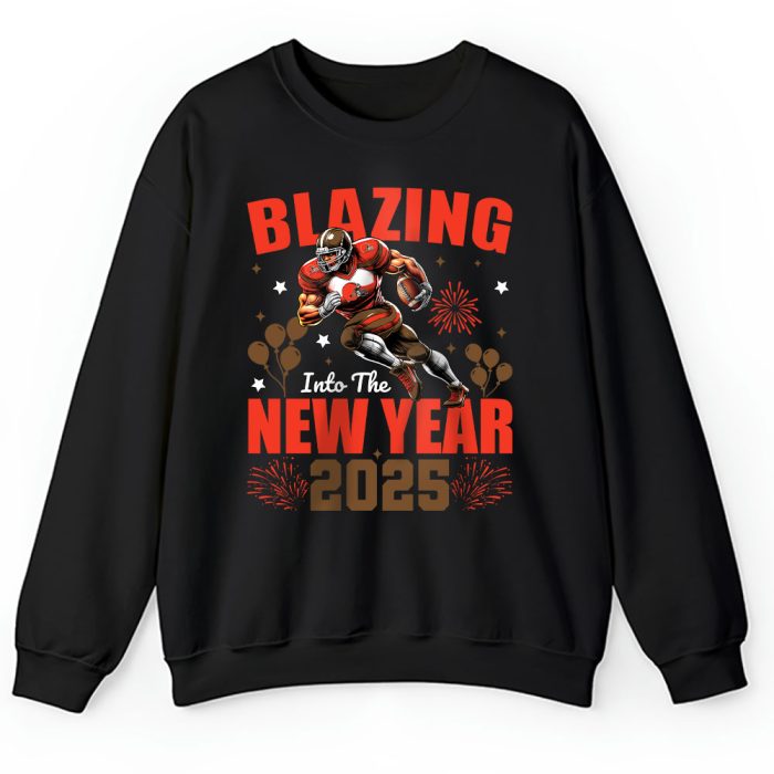 Cleveland Browns Blazing New Year NFL Gift For Fan Hello 2025 Unisex Sweatshirt TAS22489