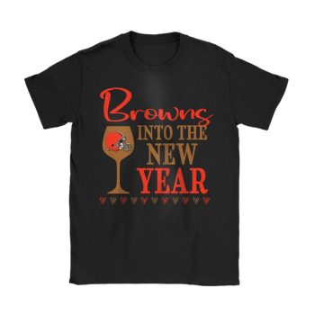 Cleveland Browns Happy New Year NFL Gift For Fan Cheers To A New Year Unisex T-Shirt Cotton Tee TAT22480