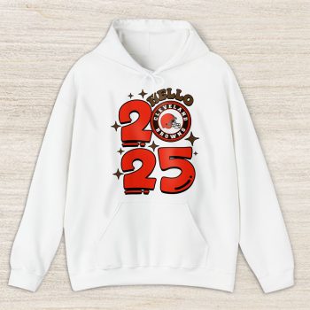 Cleveland Browns Happy New Year NFL Gift For Fan Hello 2025 Unisex Hoodie TAH22481