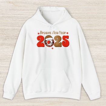 Cleveland Browns Happy New Year NFL Gift For Fan Hello 2025 Unisex Hoodie TAH22482