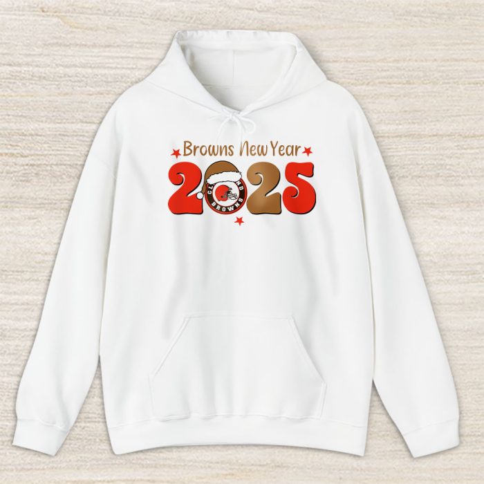 Cleveland Browns Happy New Year NFL Gift For Fan Hello 2025 Unisex Hoodie TAH22482