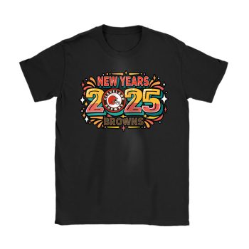 Cleveland Browns Happy New Year NFL Gift For Fan Unisex T-Shirt Cotton Tee TAT22486