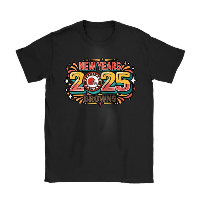 Cleveland Browns Happy New Year NFL Gift For Fan Unisex T-Shirt Cotton Tee TAT22486