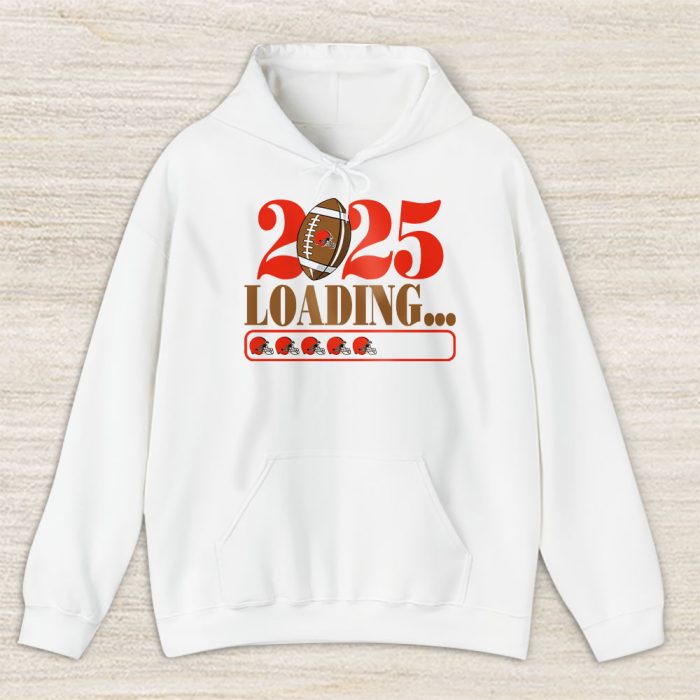 Cleveland Browns Happy New Year NFL Loading 2025 Gift For Fan Unisex Hoodie TAH22485