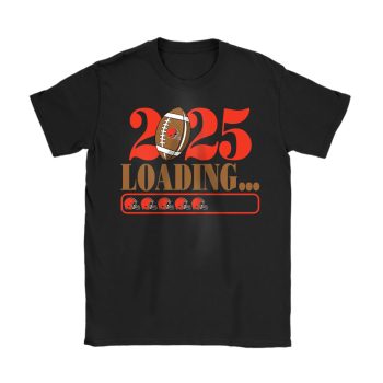 Cleveland Browns Happy New Year NFL Loading 2025 Gift For Fan Unisex T-Shirt Cotton Tee TAT22485