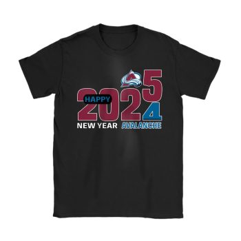 Colorado Avalanche Happy New Year NHL Gift For Fan Hello 2025 Unisex T-Shirt Cotton Tee TAT22507
