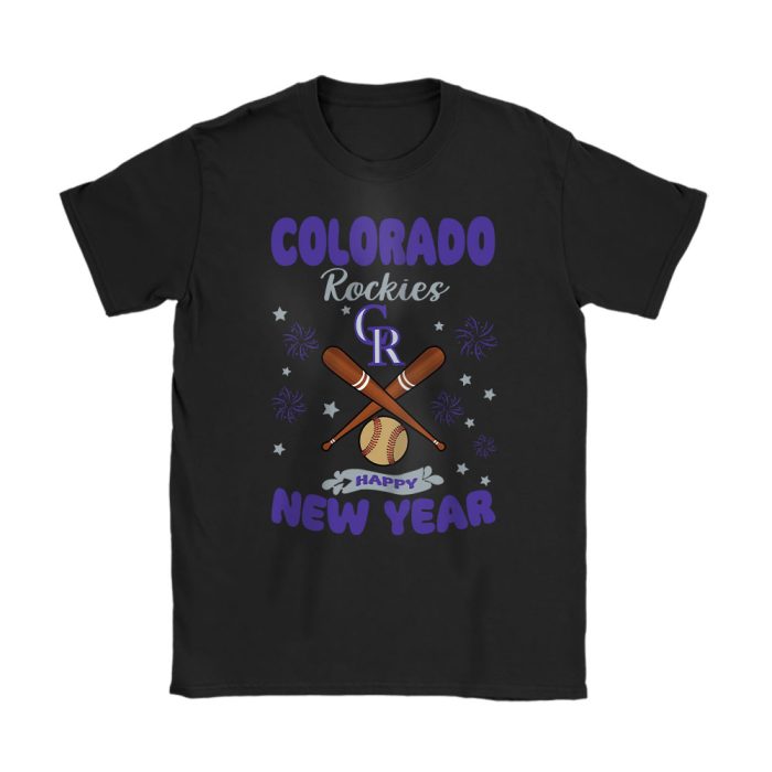 Colorado Rockies Happy New Year MLB Gift For Fan Unisex T-Shirt Cotton Tee TAT22504