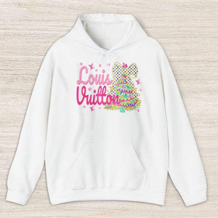 Colorful Glitter Holly Jolly Coquette Christmas Tree Louis Vuitton Unisex Hoodie TAH22000