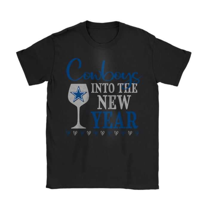 Dallas Cowboys Happy New Year NFL Gift For Fan Cheers To A New Year Unisex T-Shirt Cotton Tee TAT22526