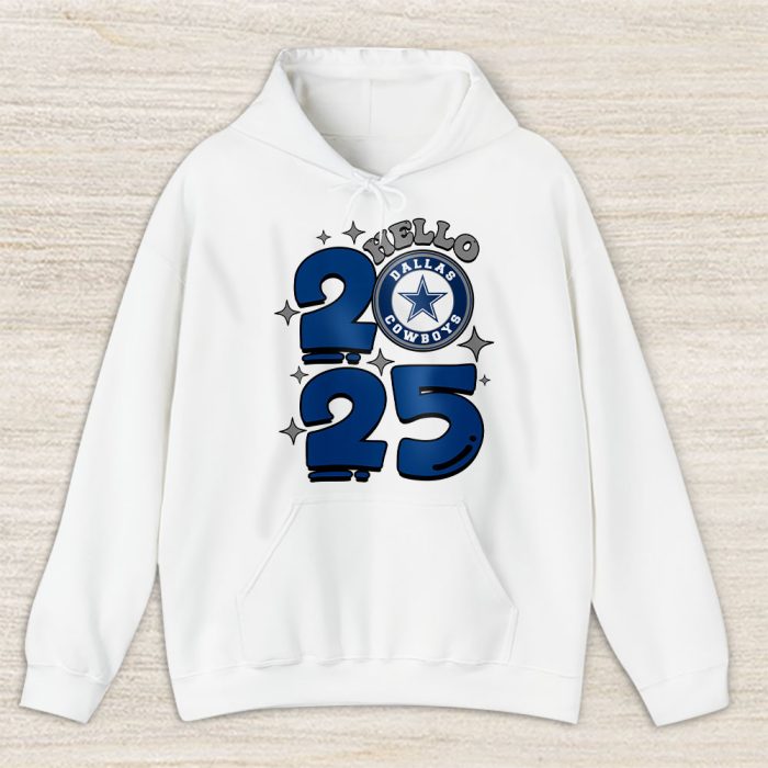 Dallas Cowboys Happy New Year NFL Gift For Fan Hello 2025 Unisex Hoodie TAH22527