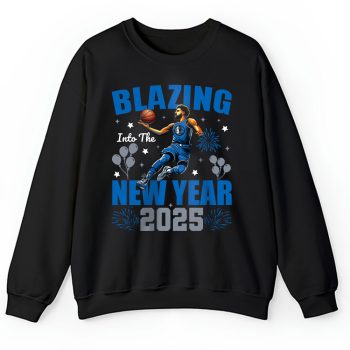 Dallas Mavericks Blazing Into The New Year NBA Gift For Fan Hello 2025 Unisex Sweatshirt TAS22516
