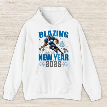 Detroit Lions Blazing New Year NFL Gift For Fan Hello 2025 Unisex Hoodie TAH22573