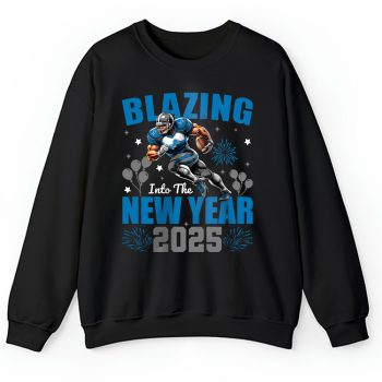 Detroit Lions Blazing New Year NFL Gift For Fan Hello 2025 Unisex Sweatshirt TAS22573