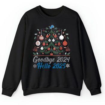 Detroit Lions Happy New Year NFL Gift For Fan Goodbye 2024 Hello 2025 Unisex Sweatshirt TAS22562