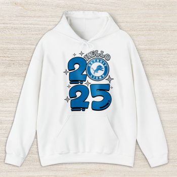 Detroit Lions Happy New Year NFL Gift For Fan Hello 2025 Unisex Hoodie TAH22565