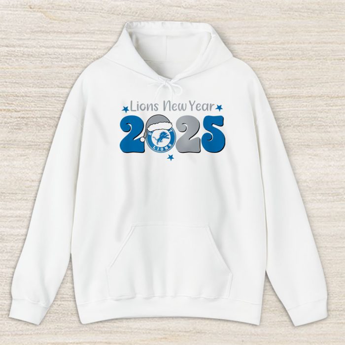 Detroit Lions Happy New Year NFL Gift For Fan Hello 2025 Unisex Hoodie TAH22566