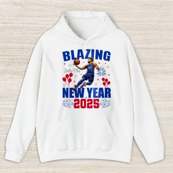 Detroit Pistons Blazing Into The New Year NBA Gift For Fan Hello 2025 Unisex Hoodie TAH22558
