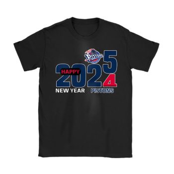 Detroit Pistons Happy New Year NBA Gift For Fan Hello 2025 Unisex T-Shirt Cotton Tee TAT22551