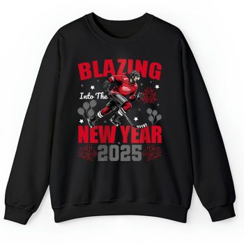 Detroit Red Wings Blazing Into The New Year NHL Gift For Fan Hello 2025 Unisex Sweatshirt TAS22584