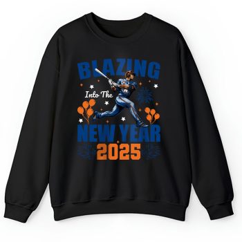 Houston Astros Blazing Into The New Year MLB Gift For Fan Hello 2025 Unisex Sweatshirt TAS22638