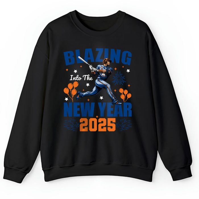 Houston Astros Blazing Into The New Year MLB Gift For Fan Hello 2025 Unisex Sweatshirt TAS22638
