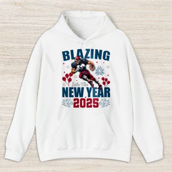 Houston Texans Blazing New Year NFL Gift For Fan Hello 2025 Unisex Hoodie TAH22627