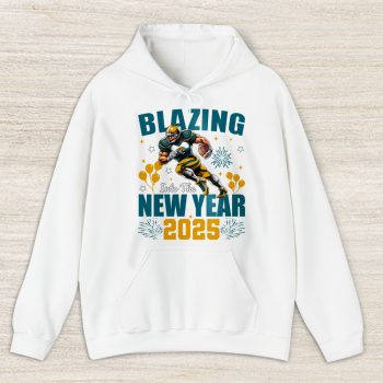 Jacksonville Jaguars Blazing New Year NFL Gift For Fan Hello 2025 Unisex Hoodie TAH22671