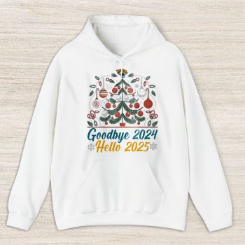 Jacksonville Jaguars Happy New Year NFL Gift For Fan Goodbye 2024 Hello 2025 Unisex Hoodie TAH22660