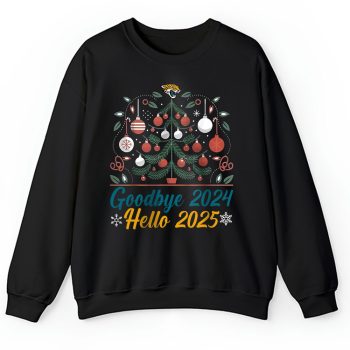 Jacksonville Jaguars Happy New Year NFL Gift For Fan Goodbye 2024 Hello 2025 Unisex Sweatshirt TAS22660