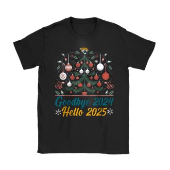 Jacksonville Jaguars Happy New Year NFL Gift For Fan Goodbye 2024 Hello 2025 Unisex T-Shirt Cotton Tee TAT22660