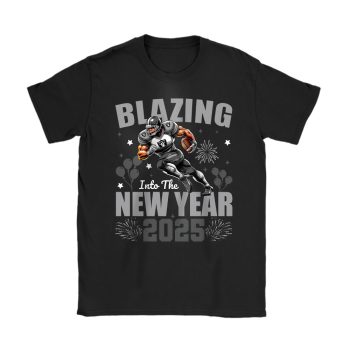 Las Vegas Raiders Blazing New Year NFL Gift For Fan Hello 2025 Unisex T-Shirt Cotton Tee TAT22760