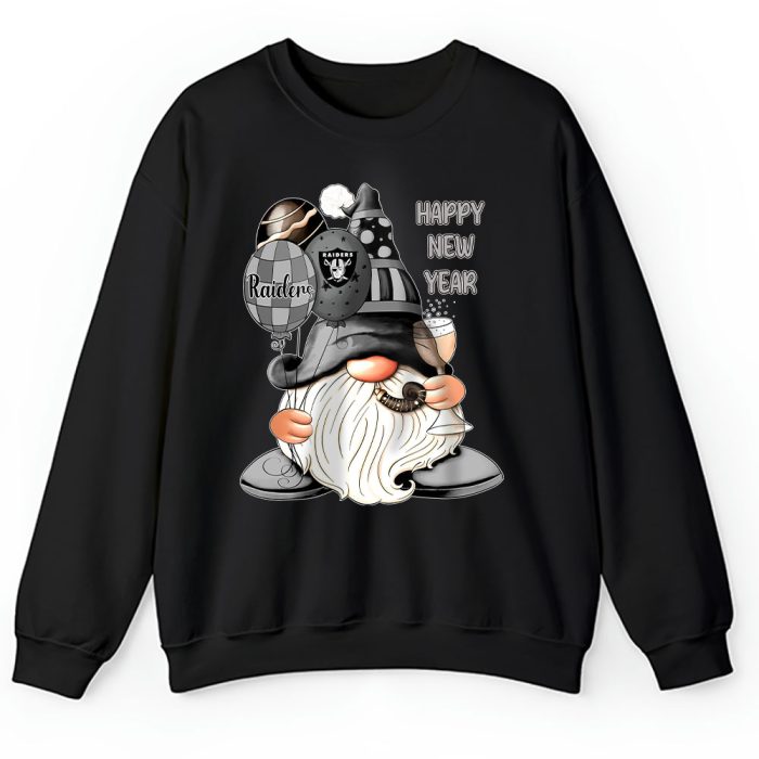 Las Vegas Raiders Happy New Year NFL Gift For Fan Cute Gnomes Unisex Sweatshirt TAS22759